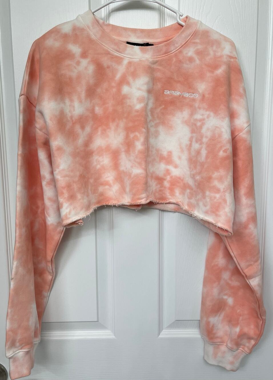 BabyBoo Medium NWT "Peach Tie dye crop jumper" sweatshirt